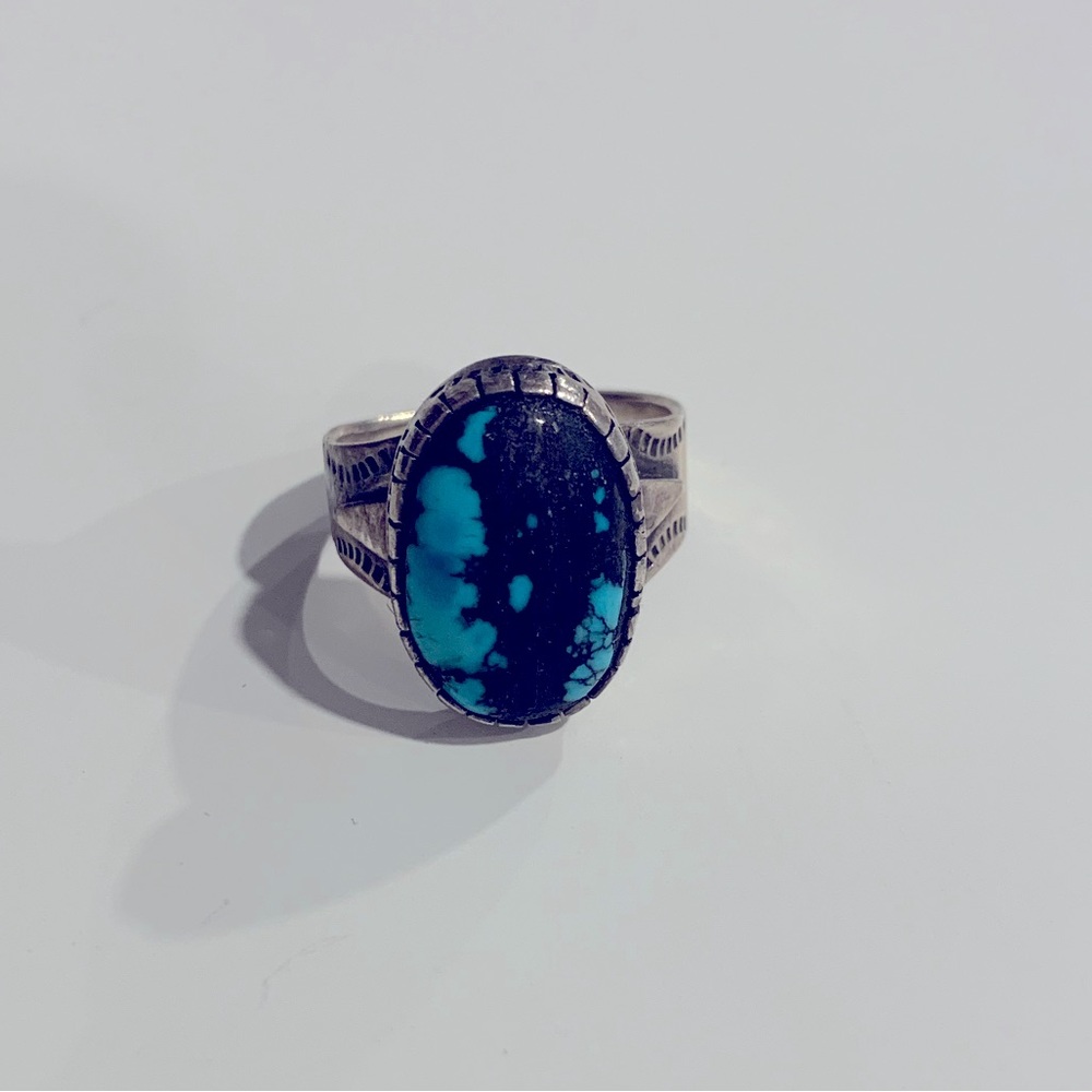 Natural Turquoise Howlite Ring (Men’s)